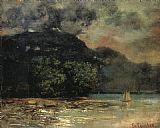 Gustave Courbet Lake Geneve before the Storm painting